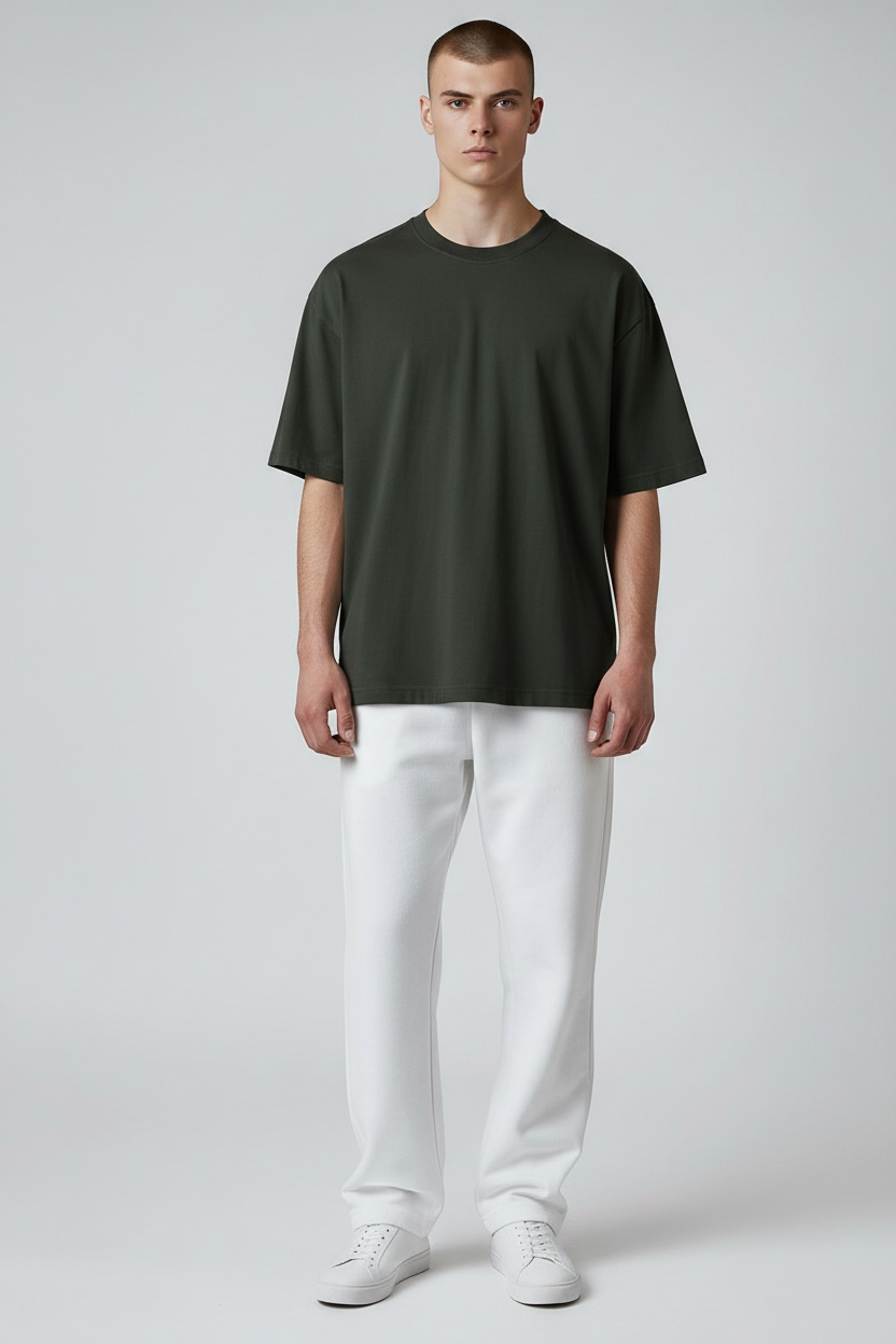 Plain Oversized T-Shirt | 240 GSM French Terry Cotton Unisex Tee