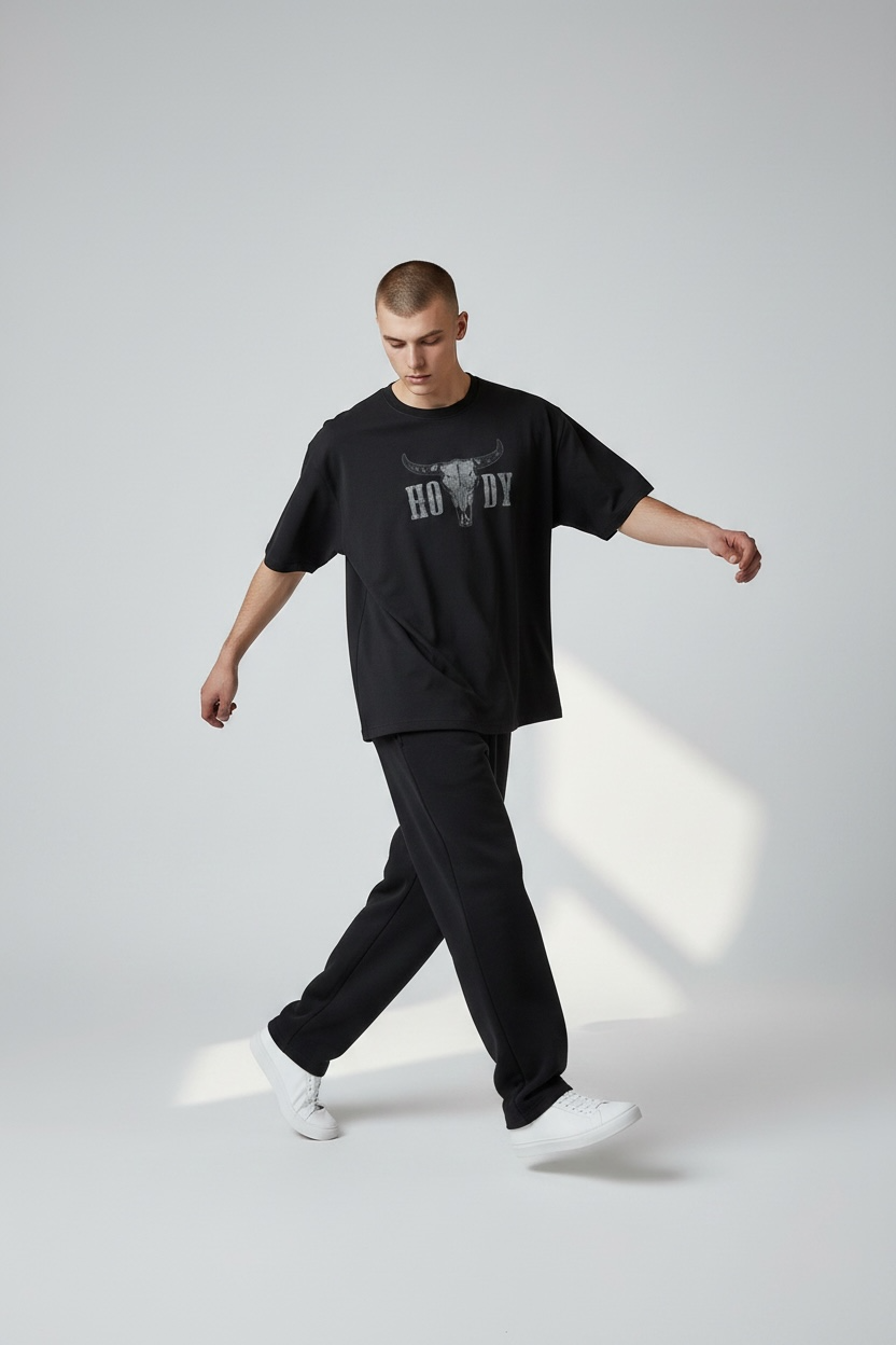 Mask Graphic Oversized T-Shirt | Dark Art Streetwear Tee for Men