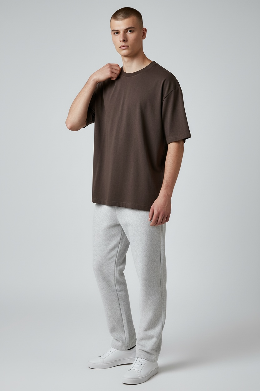 Plain Oversized T-Shirt | 240 GSM French Terry Cotton Unisex Tee