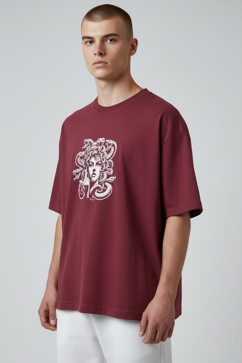 Medusa Graphic Oversized T-Shirt | Streetwear Tee