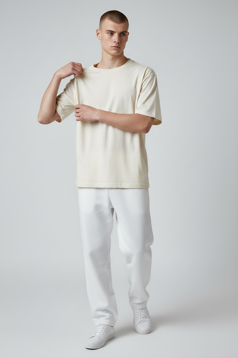 Plain Oversized T-Shirt | 240 GSM French Terry Cotton Unisex Tee