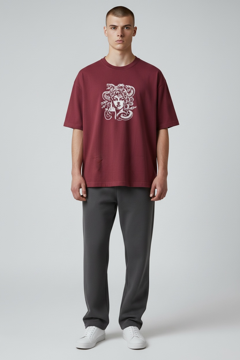 Medusa Graphic Oversized T-Shirt | Streetwear Tee