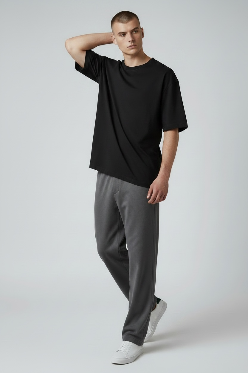 Plain Oversized T-Shirt | 240 GSM French Terry Cotton Unisex Tee