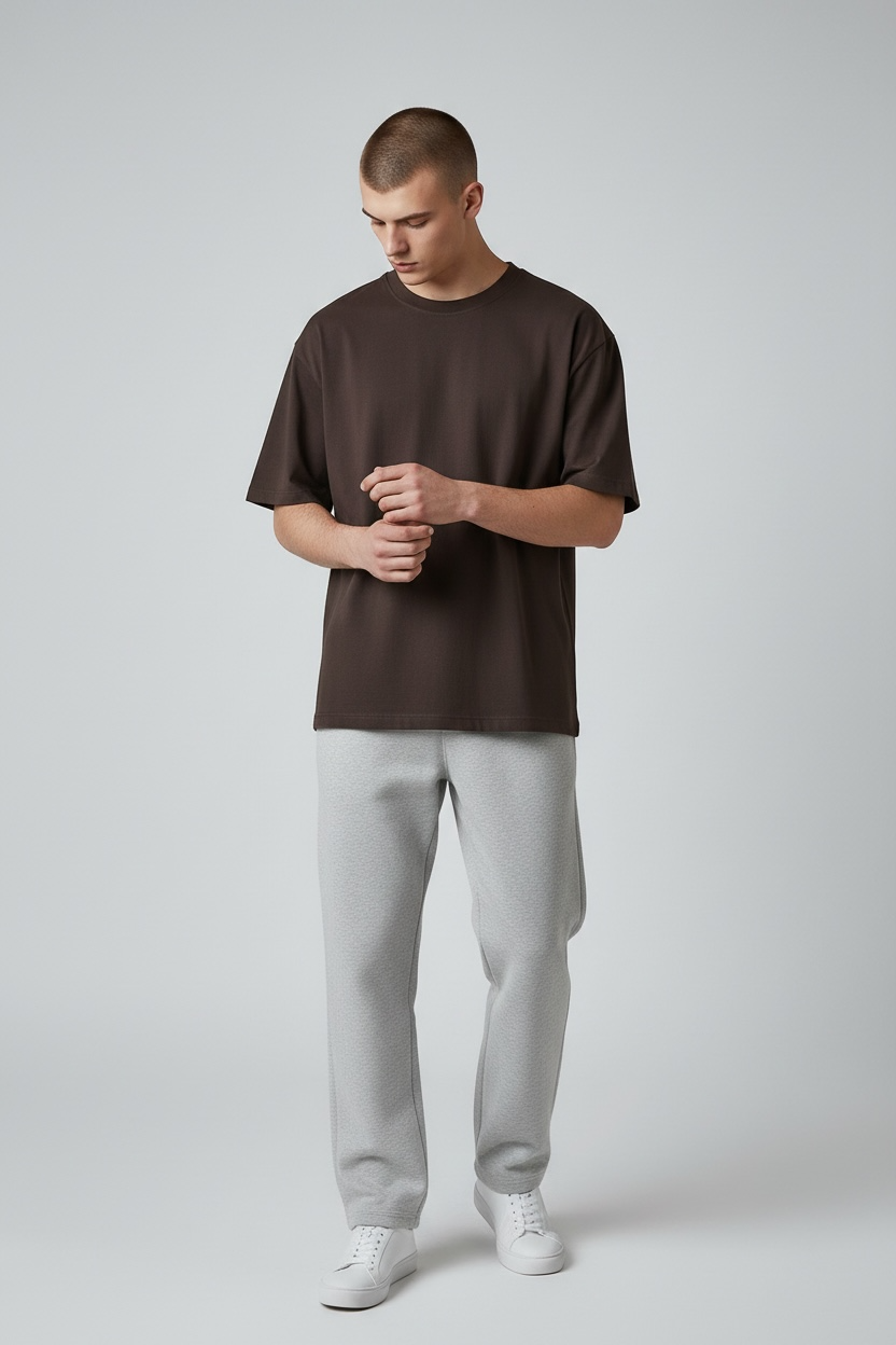 Plain Oversized T-Shirt | 240 GSM French Terry Cotton Unisex Tee