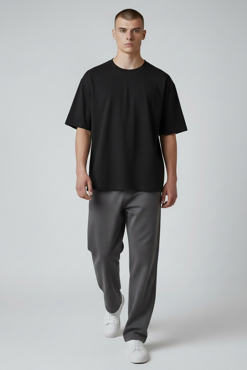 Plain Oversized T-Shirt | 240 GSM French Terry Cotton Unisex Tee
