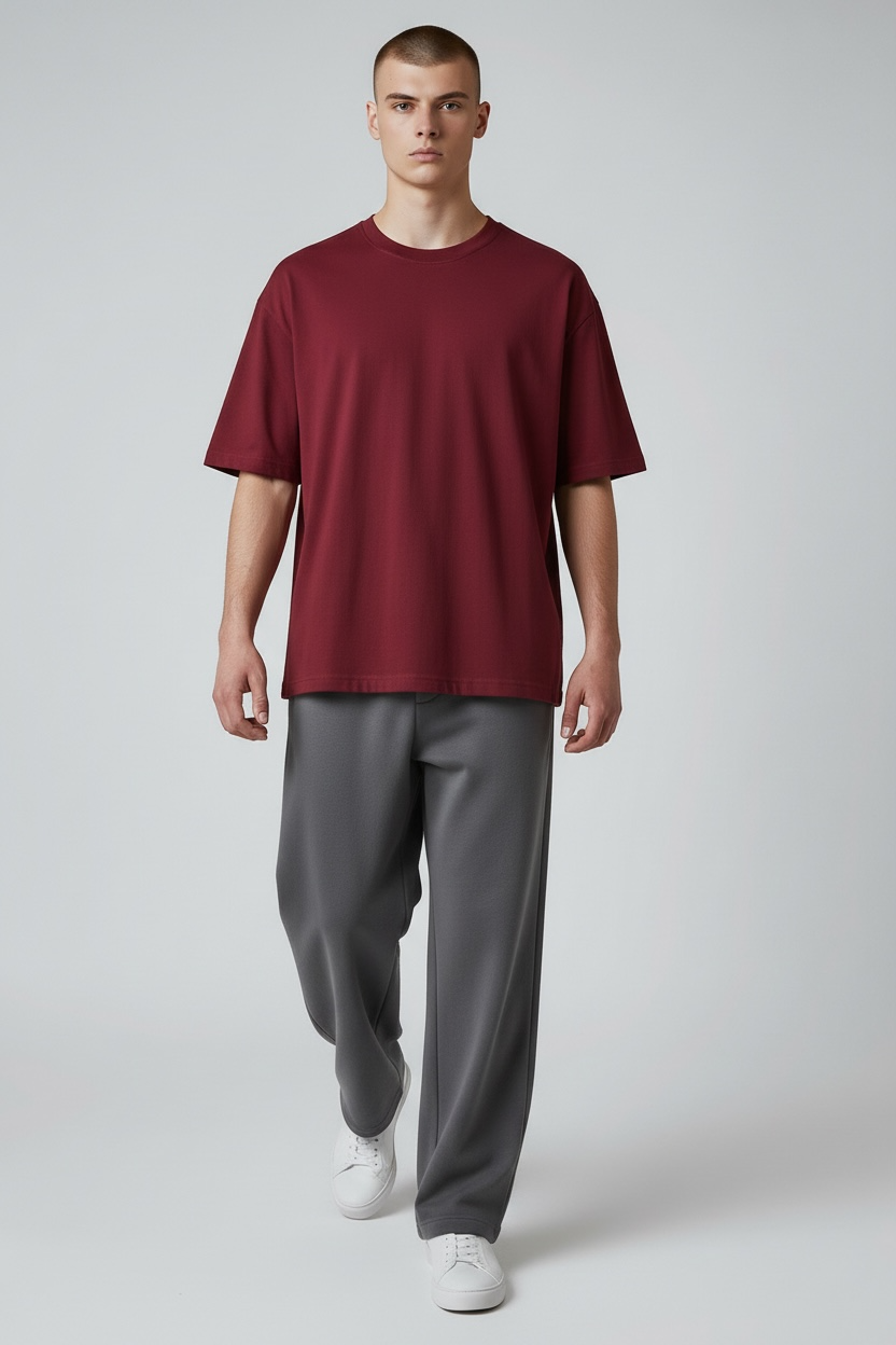 Plain Oversized T-Shirt | 240 GSM French Terry Cotton Unisex Tee