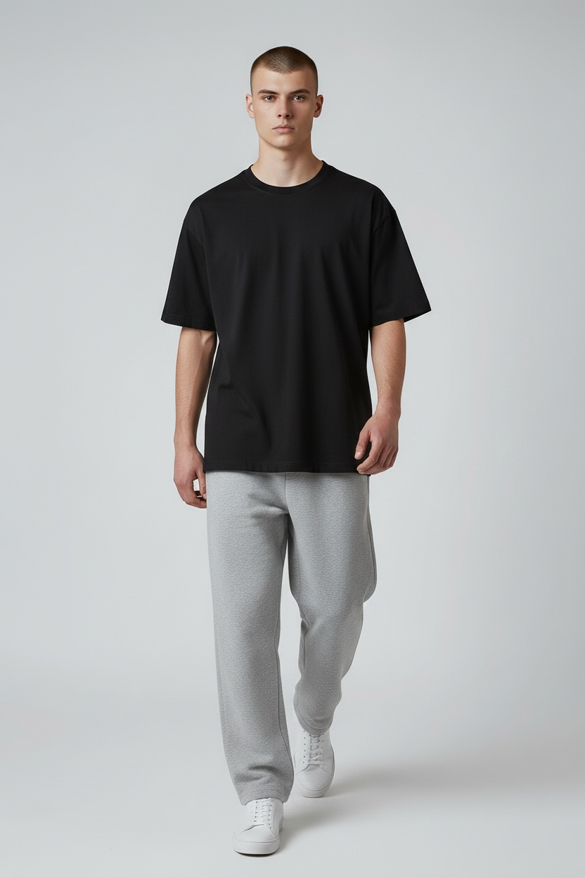 Plain Oversized T-Shirt | 240 GSM French Terry Cotton Unisex Tee