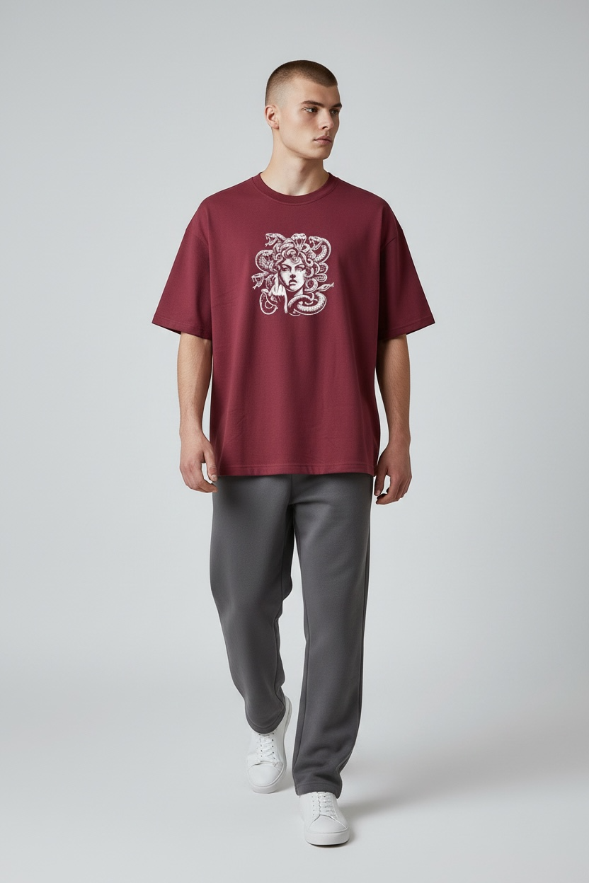 Medusa Graphic Oversized T-Shirt | Streetwear Tee