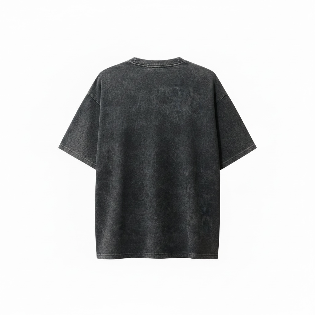 Classic Black Acid Wash Oversized T-Shirt | Rugged Streetwear Tee
